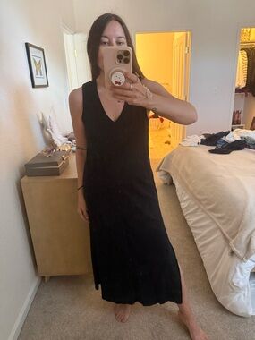 Z SUPPLY Black V-Neck Sleeveless Maxi Dress size Medium